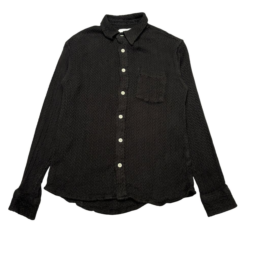 Corridor Acid Plaid Black Button Up Shirt Men's Medium Woven Cotton